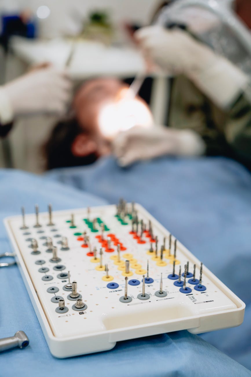 close up photo of a dental implant kit